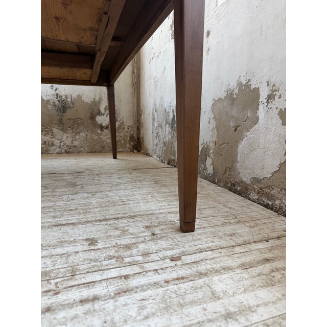 Farmhouse Walnut Table with Spindle Legs, 1950 For Sale - Image 16 of 18