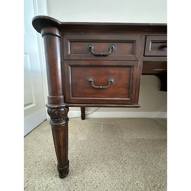 Etnan Allen Tuscany Desk It has the 4 drawers and beautifully crafted 4 legs. 1 -right filing drawer ,1-middle drawer and...