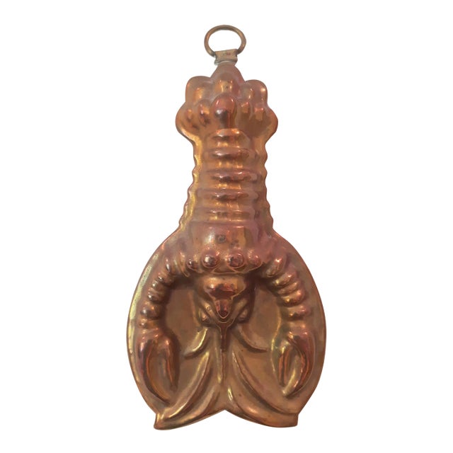 Vintage Copper Lobster Mold Large Size French For Sale