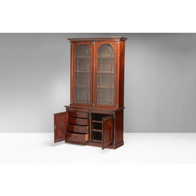 Large Mahogany Bookcase, 1830s For Sale - Image 6 of 17
