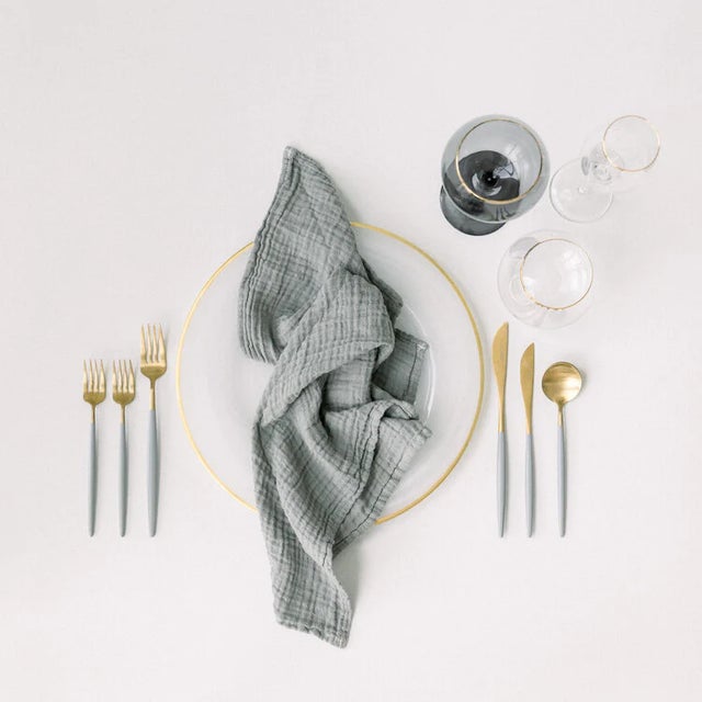 Set of 4, Soft, luxurious, and crafted for elevated gatherings, these Organic Cotton Napkins in Charcoal feature a gentle...