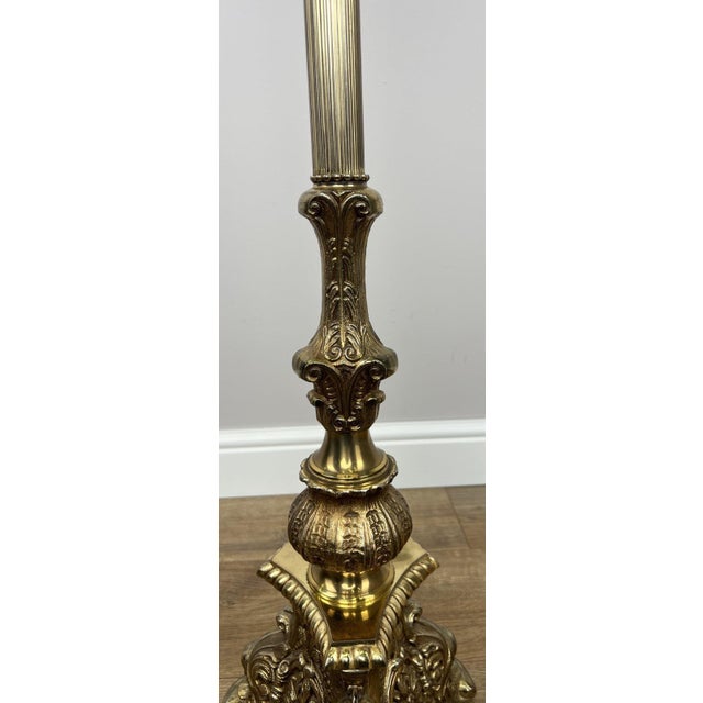 Vintage Floor Lamp with Tassel Shade For Sale - Image 9 of 18