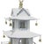 Vintage White and Blue Double Tower Small House Mini Chandelier With Railing, Bell. For Sale In New York - Image 6 of 10