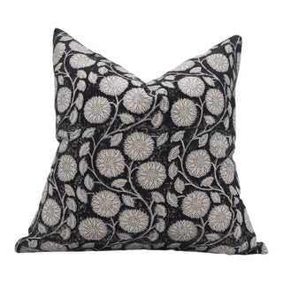 Fabdivine Indian Block Print Cushion Cover 22x22 Inch Duck Canvas- Sudershan Jaal For Sale