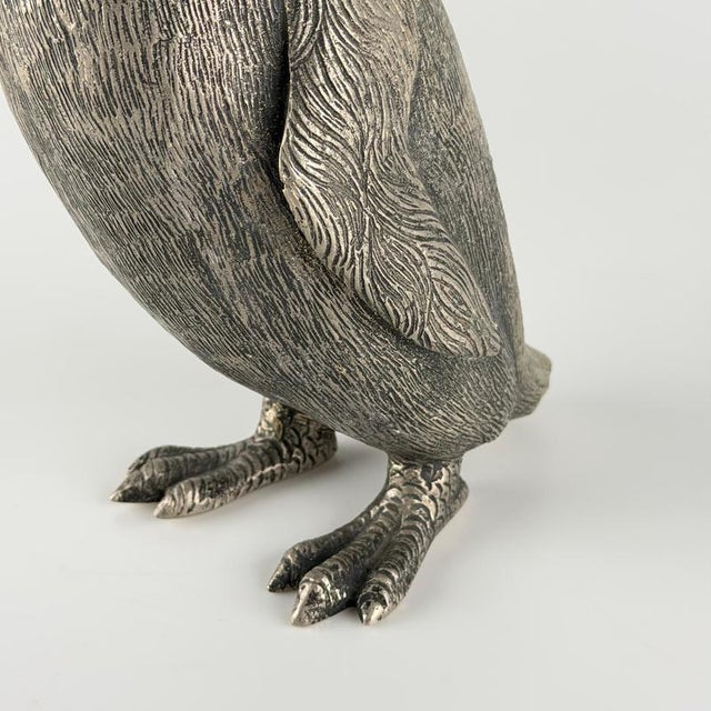 Silver-Plated Brass Penguin Sculpture from Gucci, Italy, 1970s For Sale - Image 9 of 16