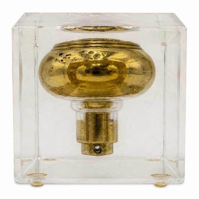 Vintage St. Regis Hotel Nyc Brass Door Knob in Lucite Plexi For Sale - Image 9 of 12