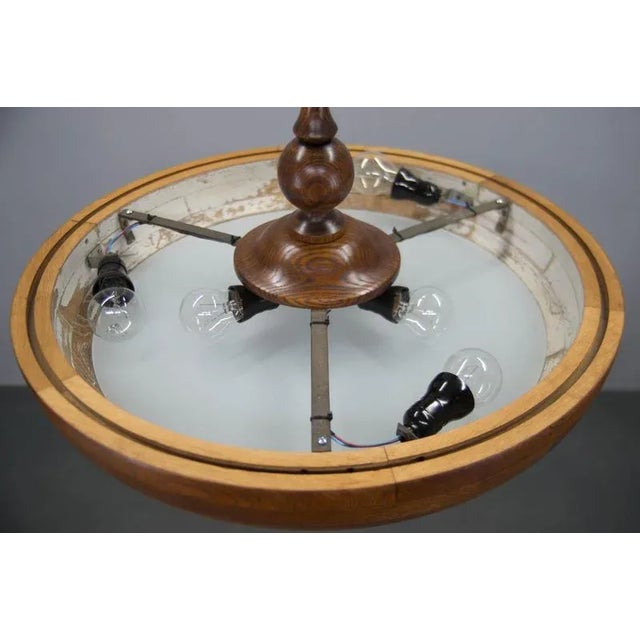 Large Art Deco Wooden UFO Pendant, 1930s For Sale - Image 4 of 13