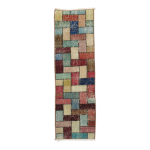 Vintage Turkish Deco Narrow Small Runner