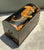 Vintage Crackle Finish Lounging Tiger Trunk For Sale In West Palm - Image 6 of 12