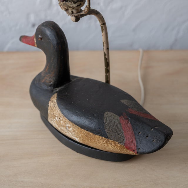 Dark Green Duck Decoy Lamp, 1930s For Sale - Image 8 of 12