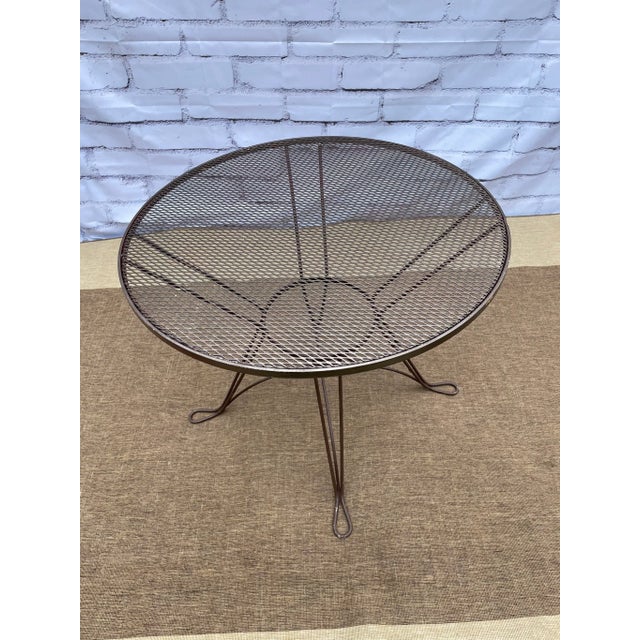 1970s 1970s Salterini Tempestini Inspired Vintage Radar Atomic Patio Table For Sale - Image 5 of 10