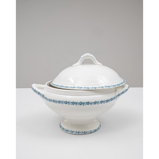 Mid 20th Century Belgian Special Edition Porcelain Tureen With Lid For Sale - Image 17 of 18