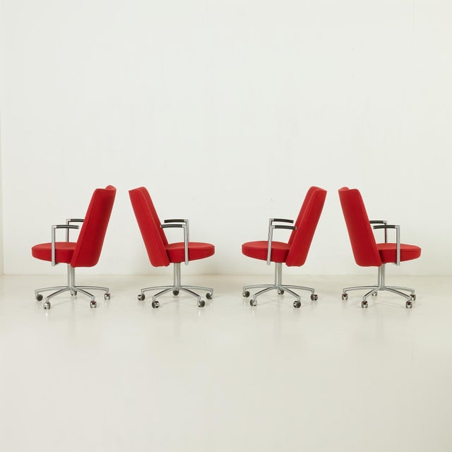 Partner Chairs by J. Foersom & P. ​​Hiort-Lorenzen for Erik Jørgensen, Denmark, 1970s, Set of 4 For Sale - Image 9 of 18