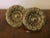 Set of two very large antique 19th c. curtain tie backs - measuring 6 1/4" in diameter x 4" deep with wall attachment....