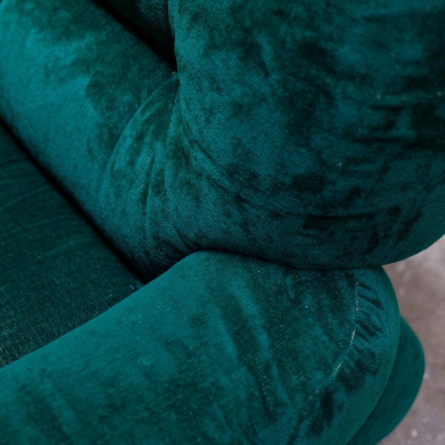 Italian Green Velvet Lounge Chairs,1970s, Set of 2 For Sale - Image 9 of 15