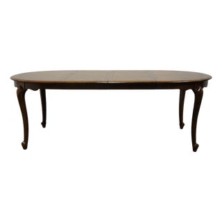 High End Vintage Solid Oak Early American Traditional 88" Oval Dining Table For Sale