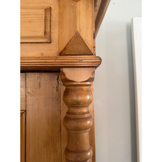 Early 19th Century Antique German Pine Armoire For Sale - Image 5 of 7