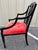 Classic American Sheraton Style Arm Chair. Painted black with stencil leaf motif. Beautiful chair for accent to any room....