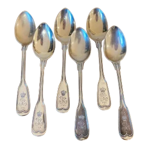 Vintage Sterling Demitasse Spoons, Set of 6, Wilhelm Müller Silver