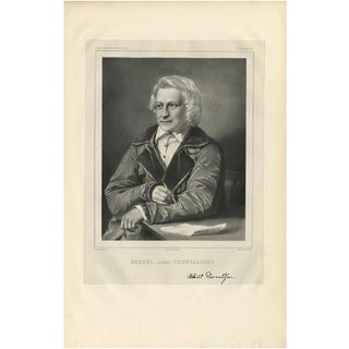 After Jensen, Portrait of Bertel Thorvaldsen, Danish Neoclassical Sculptor, 1842, Print For Sale