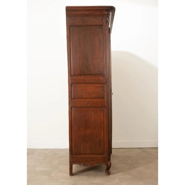18th Century French Louis XV Style Solid Oak Armoire For Sale - Image 12 of 12