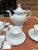 1970s White Ceramic Detailed Tea Set- 15 Pieces For Sale - Image 4 of 6