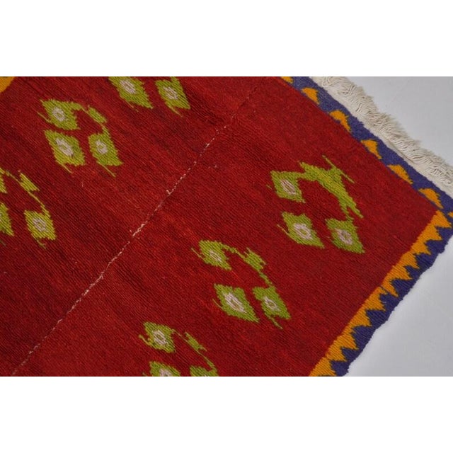Vintage Anatolian Kilim Rug With Geometric Tribal Motif For Sale In Phoenix - Image 6 of 10