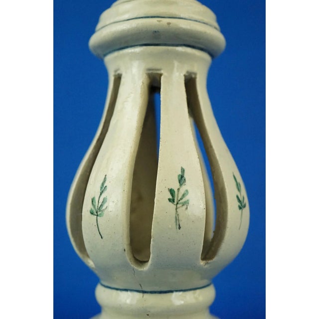 Art Nouveau Ceramic Columns with Miniature Vases and Flowers from Bassano Nove Factory, Italy, Late 19th Century, Set of 2 For Sale - Image 14 of 18