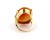 Contemporary Shell Cameo Figure 14k Yellow Gold Oval Top Ring - Size 8.75 For Sale - Image 3 of 6
