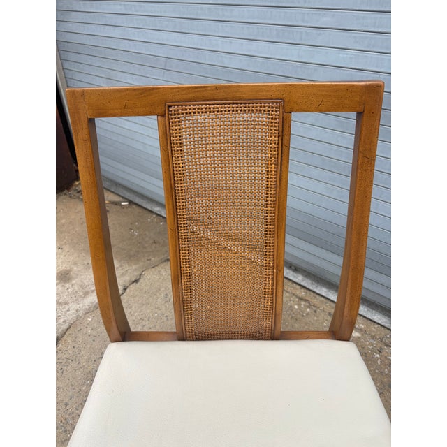 Wood Mid 20th Century Set of 6 Hibriten Walnut and Cane Dining Chairs For Sale - Image 7 of 12