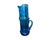 1960s Vintage Cobalt Blue Empoli Glass Pitcher Carafe, Italy 1960s For Sale - Image 5 of 8