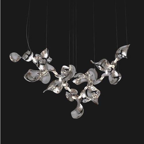 Dune 20 Cluster Chandelier in Silver Anodized Aluminum by Moss Objects For Sale - Image 6 of 18