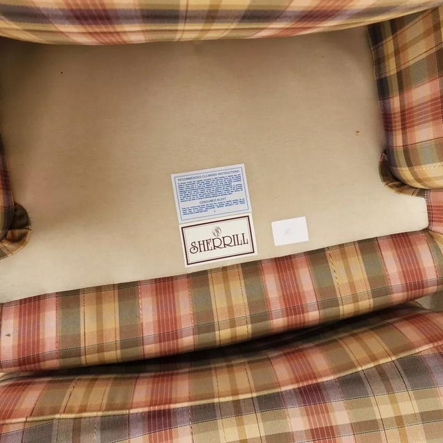 Sherrill English Country Club Chair & Ottoman For Sale - Image 9 of 12