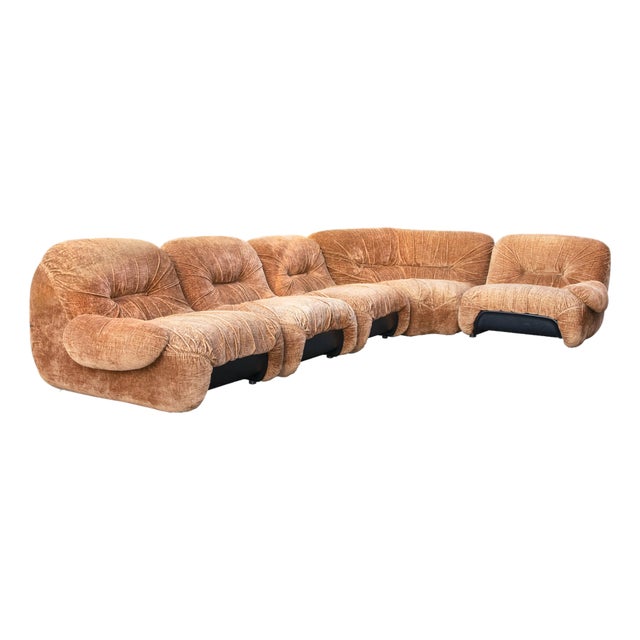 Mid-Century Modern Malù Modular Sofa by Diego Mattu, Italy, 1960s, Set of 5 For Sale