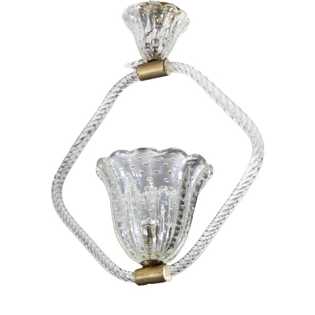 Vintage Pendant Lamp from Barovier & Toso, 1940s For Sale