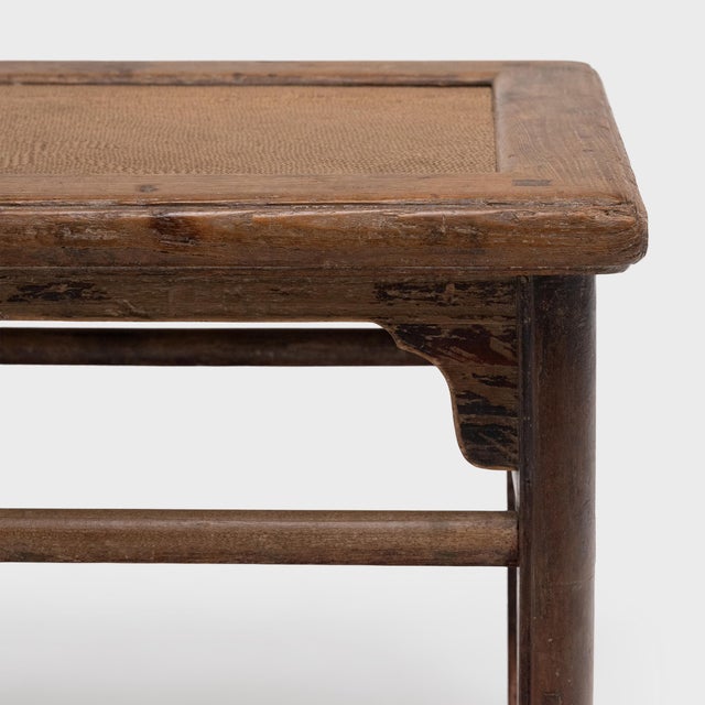 Antique Chinese Woven Top Meditation Stool, 19th Century For Sale - Image 4 of 4
