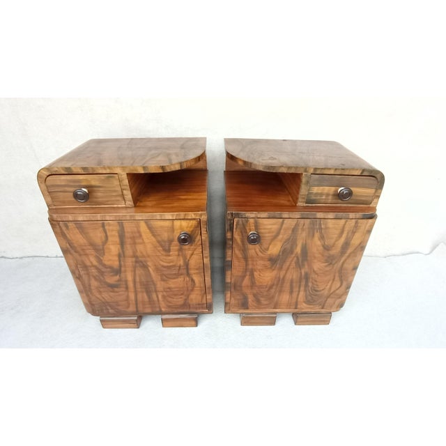 Art Deco Bedside Tables by Jindrich Halabala, 1940s, Set of 2 For Sale - Image 17 of 17