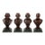 Set of Four 20th C. Mahogany Busts of Schiller, Shakespeare & Sir Walter Scott For Sale