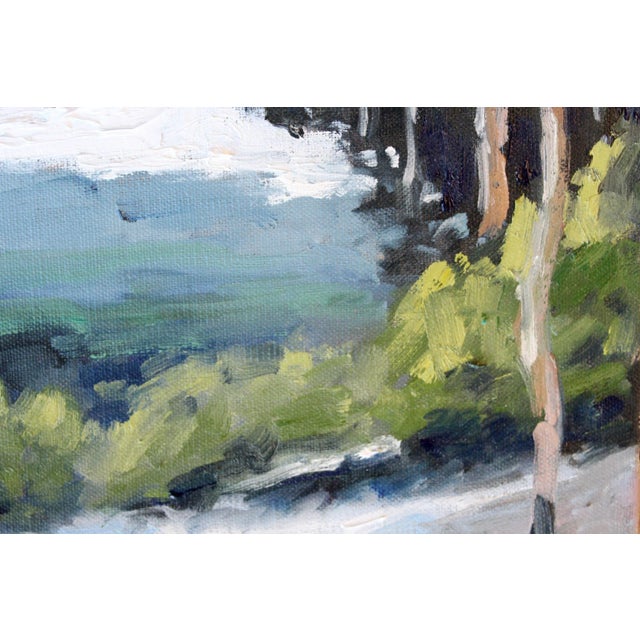 Textile Whitefish Winter, Contemporary Landscape Oil Painting For Sale - Image 7 of 11