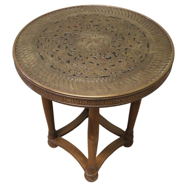 Metal Arts and Crafts Brass Top Table, 1880 For Sale - Image 7 of 7