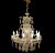 Large Italian Murano Crystal Chandelier, 1950s For Sale - Image 3 of 8
