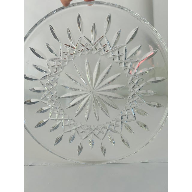Contemporary Waterford Clear Crystal Cake Plate 12.1/2"D X 1"H in very good condition , no chips or cracks .
