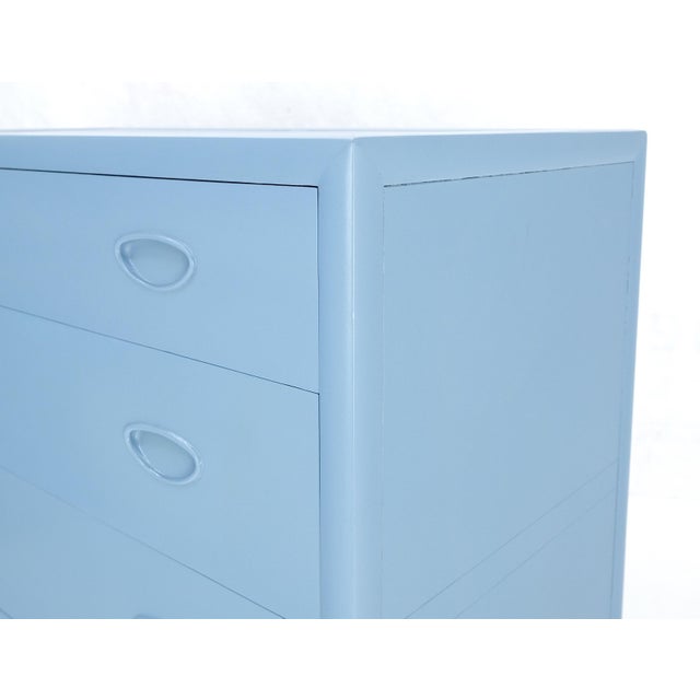 Pair Michael Taylor For Baker Light Grey Blue 4 Drawer Dressers Bachelor Chests MINT!