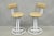 Vintage Postmodern Memphis Style White Tubular Metal Swivel Bar Stools - A Pair For Sale - Image 16 of 17