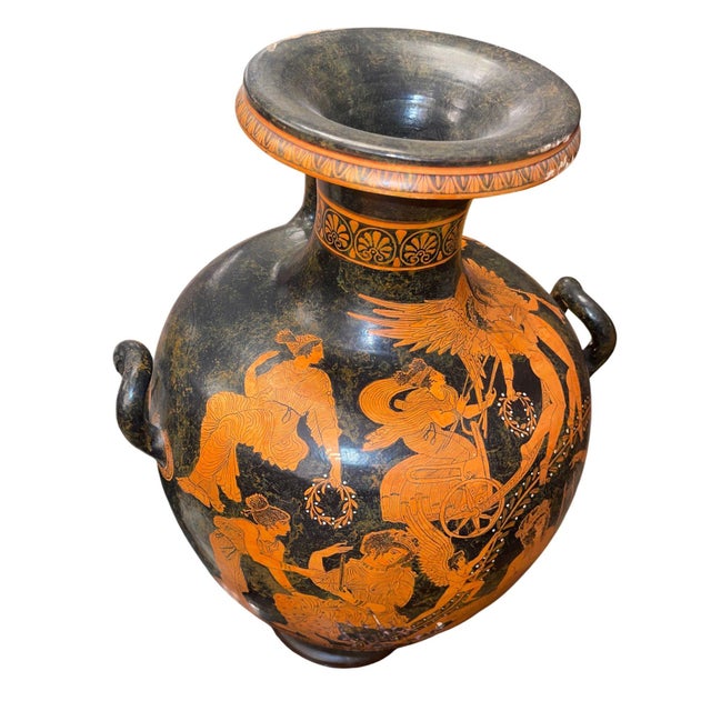 Late 20th Century Large Attic Style Red-Figure Hydria Museum Copy After Ancient Greek Pottery For Sale - Image 4 of 12
