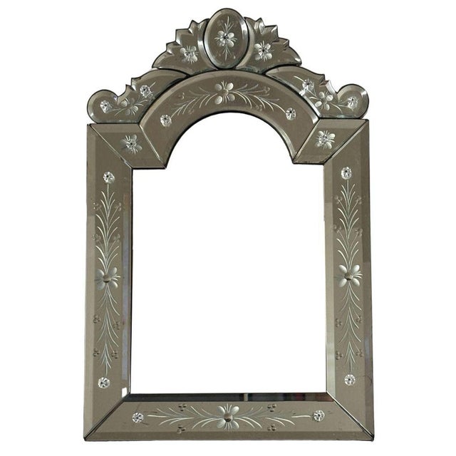 This amazing vintage Venetian Dresser Mirror or Makeup Mirror was handmade by the world-renowned Artisans of Fratelli...