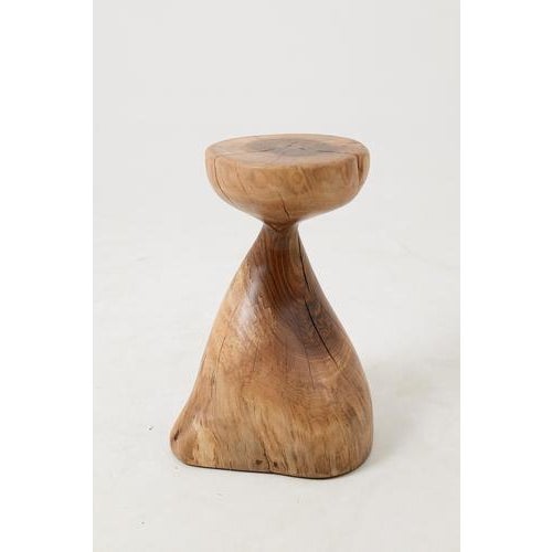 Sculptural Side Table in Walnut by Logniture For Sale - Image 4 of 17