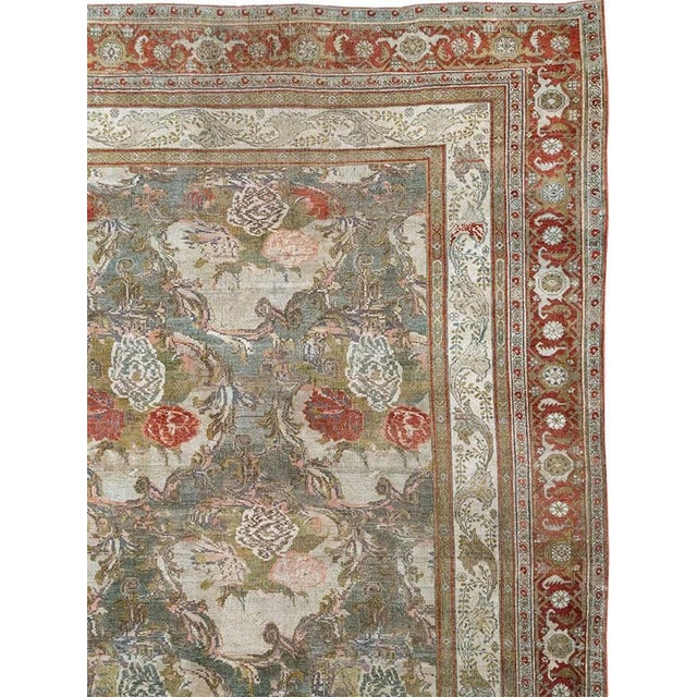 Traditional Early 20th Century Stunning Earth Color Bidjar Oversize Rug - 11' x 18'7" For Sale - Image 3 of 5
