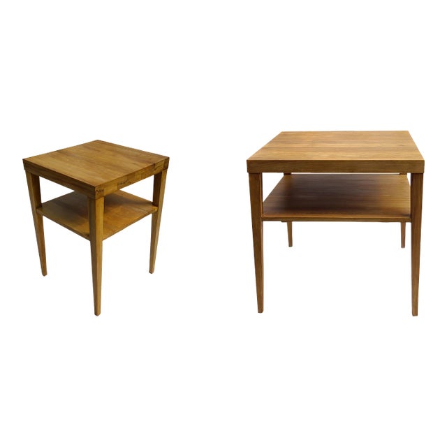1940s Brown Saltman Occasional/Coffee Tables With Shelves - Set of 2 For Sale