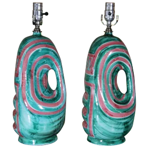 Hand Painted Italian Table Lamps